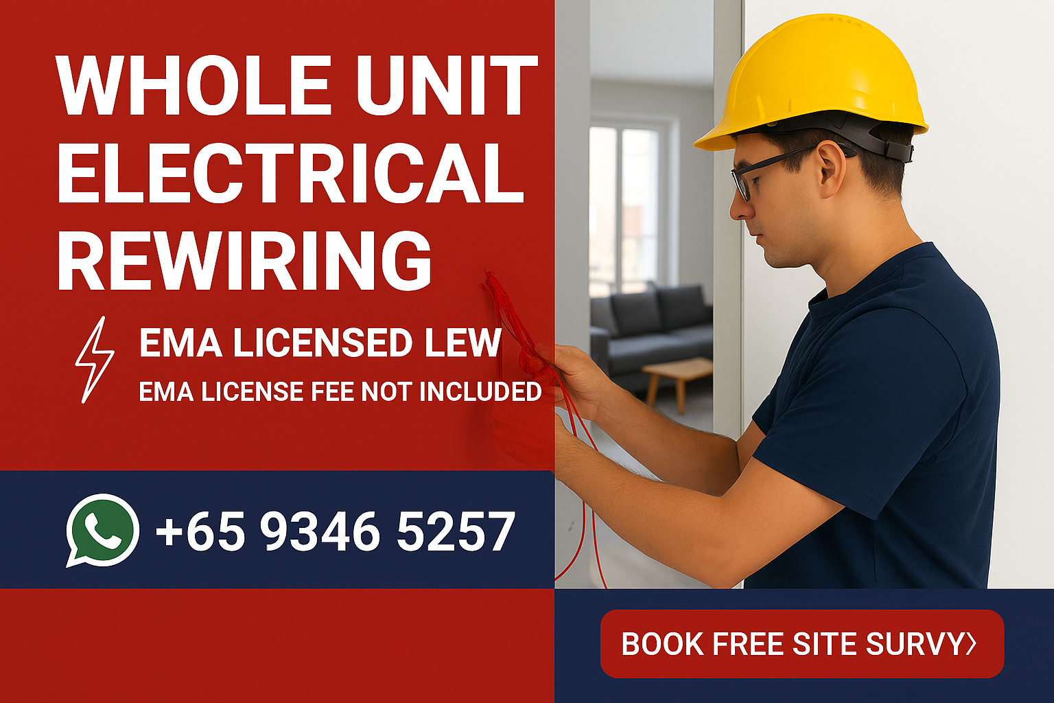Whole Unit Electrical Rewiring in Singapore – Affordable, Certified, and Hassle-Free!